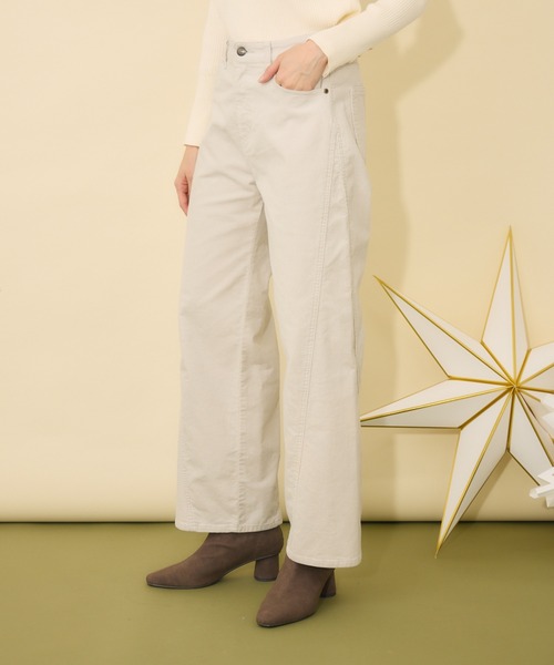 KATHARINE ROSS（キャサリンロス）の「【PILLINI/ピリーニ】ケミカルコール3Dパンツ（デニムパンツ・レディース・グレイッシュベージュ/ダークグレー・MEDIUM）」の15枚目の写真
