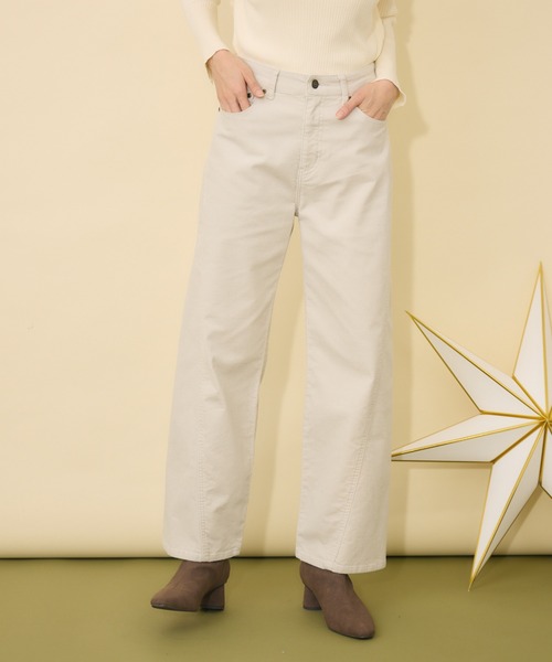 KATHARINE ROSS（キャサリンロス）の「【PILLINI/ピリーニ】ケミカルコール3Dパンツ（デニムパンツ・レディース・グレイッシュベージュ/ダークグレー・MEDIUM）」の16枚目の写真
