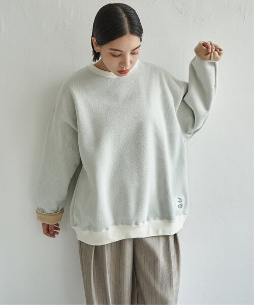 DISCUS ATHLETIC(ディスカス アスレチック)の「DISCUS ATHLETIC インレイ裏シャギー配色プルオーバー(スウェット・レディース・ブルー/グレー系その他/ブラック/ダークグリーン/ライトグレー・L/M)」の1枚目の写真