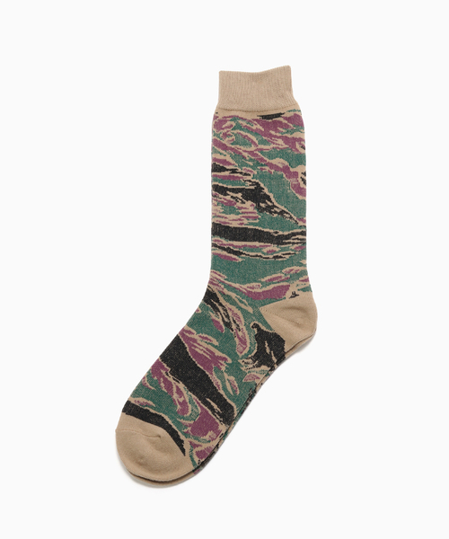 JOURNAL STANDARD（ジャーナルスタンダード）の「カモフラ柄 ソックス（ソックス/靴下・メンズ・ベージュ/ライトグリーン・FREE）」の2枚目の写真