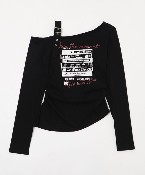 Figments(フィグメンツ)の「ショルダーベルトスクリーンロンT(Tシャツ/カットソー・レディース・ブラック/ホワイト・FREE)」の3枚目の写真