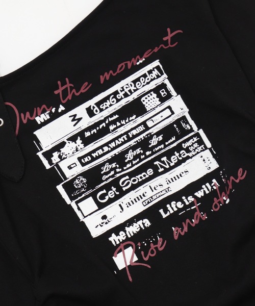 Figments(フィグメンツ)の「ショルダーベルトスクリーンロンT(Tシャツ/カットソー・レディース・ブラック/ホワイト・FREE)」の4枚目の写真