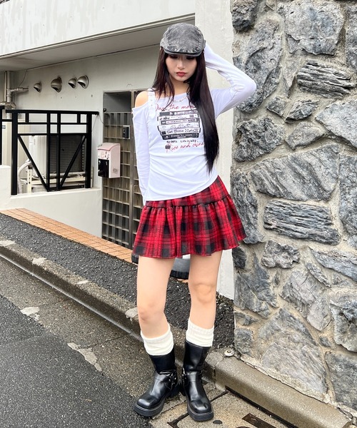 Figments(フィグメンツ)の「ショルダーベルトスクリーンロンT(Tシャツ/カットソー・レディース・ブラック/ホワイト・FREE)」の13枚目の写真