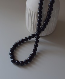 Marient | Black Ball Stone Necklace(ネックレス)