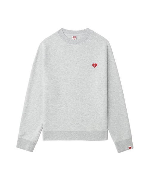 A BATHING APE(アベイシングエイプ)の「HEART BADGE SWEAT SHIRT(スウェット・レディース・ピンク/レッド/グレー/ブラック・X-SMALL/SMALL)」の3枚目の写真