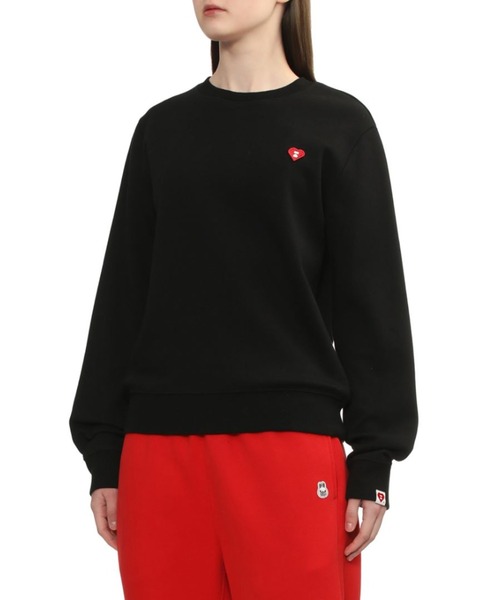 A BATHING APE(アベイシングエイプ)の「HEART BADGE SWEAT SHIRT(スウェット・レディース・ピンク/レッド/グレー/ブラック・X-SMALL/SMALL)」の9枚目の写真