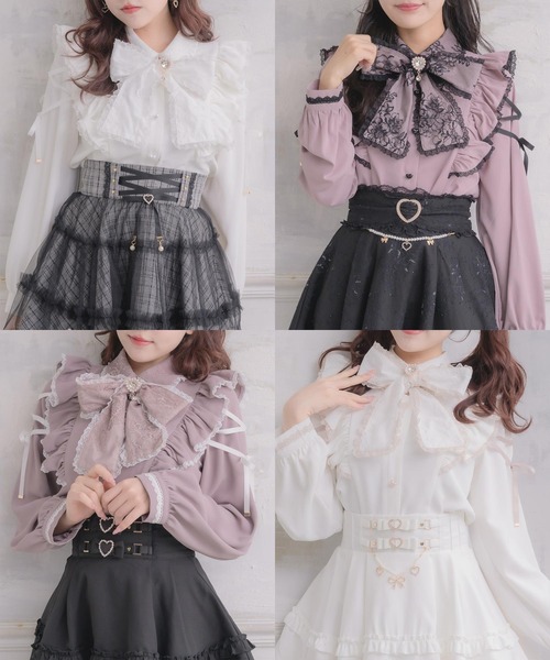 ROJITA(ロジータ)の「ボウタイレースアップスリーブブラウス(シャツ/ブラウス・レディース・ピンク/ホワイト/マルチ/ピンク系その他・FREE)」の8枚目の写真