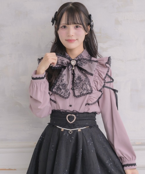 ROJITA(ロジータ)の「ボウタイレースアップスリーブブラウス(シャツ/ブラウス・レディース・ピンク/ホワイト/マルチ/ピンク系その他・FREE)」の13枚目の写真