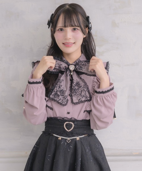 ROJITA(ロジータ)の「ボウタイレースアップスリーブブラウス(シャツ/ブラウス・レディース・ピンク/ホワイト/マルチ/ピンク系その他・FREE)」の14枚目の写真