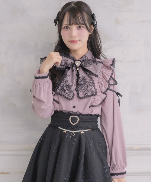 ROJITA(ロジータ)の「ボウタイレースアップスリーブブラウス(シャツ/ブラウス・レディース・ピンク/ホワイト/マルチ/ピンク系その他・FREE)」の15枚目の写真