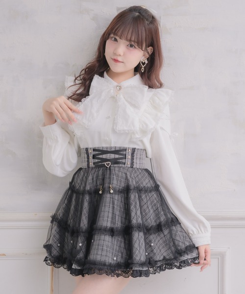 ROJITA(ロジータ)の「ボウタイレースアップスリーブブラウス(シャツ/ブラウス・レディース・ピンク/ホワイト/マルチ/ピンク系その他・FREE)」の21枚目の写真