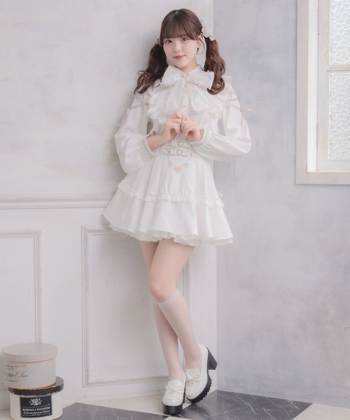 ROJITA(ロジータ)の「ボウタイレースアップスリーブブラウス(シャツ/ブラウス・レディース・ピンク/ホワイト/マルチ/ピンク系その他・FREE)」の5枚目の写真