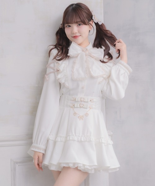 ROJITA(ロジータ)の「ボウタイレースアップスリーブブラウス(シャツ/ブラウス・レディース・ピンク/ホワイト/マルチ/ピンク系その他・FREE)」の10枚目の写真