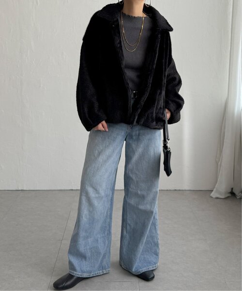 LBC（エルビーシー）の「【数量限定】ファーボア切り替えコクーンブルゾン（ブルゾン・レディース・ベージュ/ブラック/グレー・M/L）」の19枚目の写真