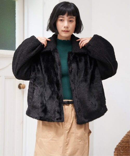 LBC（エルビーシー）の「【数量限定】ファーボア切り替えコクーンブルゾン（ブルゾン・レディース・ベージュ/ブラック/グレー・M/L）」の20枚目の写真