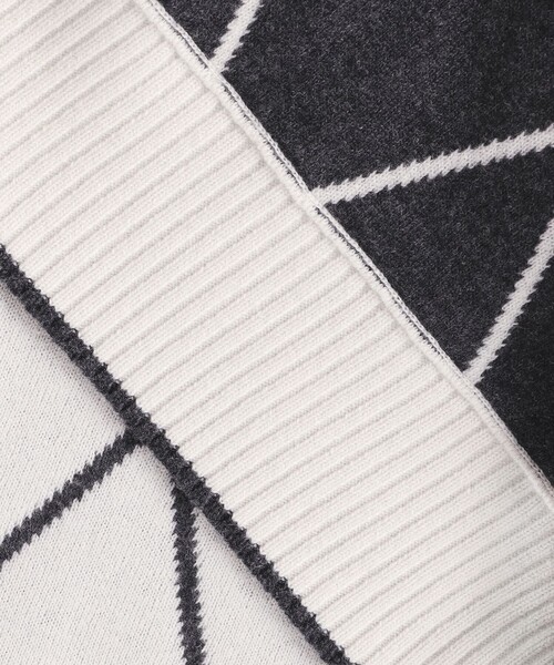 ソフトカシミヤミックス ダイヤ柄ハイネックニット ICB｜ソフトカシミヤミックス ダイヤ柄ハイネックニット | Rakuten