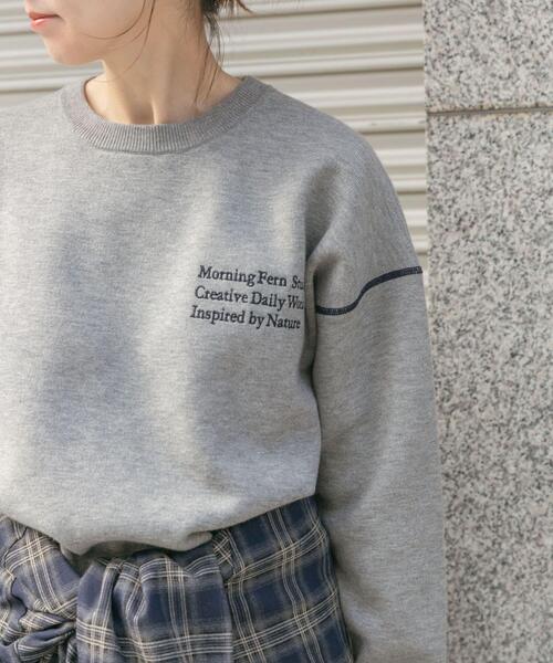 ITEMS URBANRESEARCH（アイテムズ アーバンリサーチ）の「スウェットライククルーネックニット（ニット/セーター・レディース・レッド/グレー/ブラック/アイボリー・FREE）」の7枚目の写真