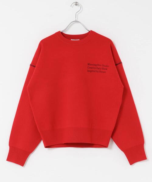 ITEMS URBANRESEARCH（アイテムズ アーバンリサーチ）の「スウェットライククルーネックニット（ニット/セーター・レディース・レッド/グレー/ブラック/アイボリー・FREE）」の17枚目の写真