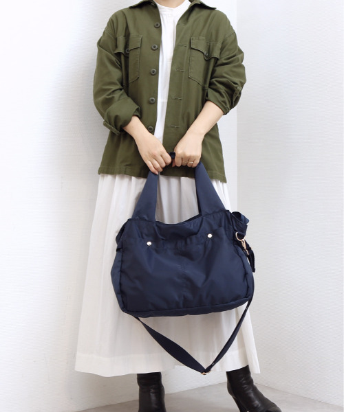 cache cache(カシュ カシュ)の「カシュカシュ cachecache / ナイロンタウン2wayボストンバッグ(ボストンバッグ・レディース・ブラウン/ネイビー/ブラック/グレー・FREE)」の22枚目の写真