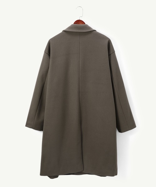 Cloudstyle(クラウドスタイル)の「【Cloudstyle】ルーズ ステンカラーコート(ステンカラーコート・メンズ・ブラック/モカ/ブラウン・MEDIUM/X-LARGE/XX-LARGE/LARGE)」の9枚目の写真