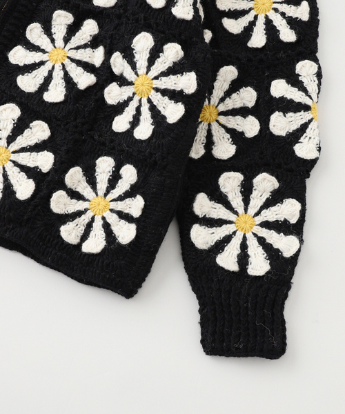 MacMahon Knitting Mills(マクマホン ニッティング ミルズ)の「MacMahon Knitting Mills V-Neck Zip Cardigan-Square(カーディガン/ボレロ・メンズ・ブラック・FREE)」の15枚目の写真