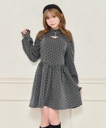 フリルネックワンピース フリルネックワンピース ネック」に該当するワンピース/ドレス（フリル