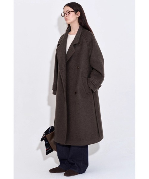 スタンドカラー バックスリット ウールロングコート FQ25W155【Fano