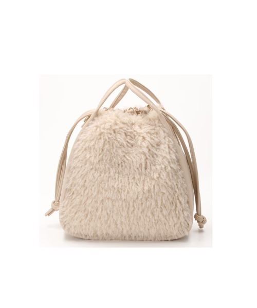 CACHELLIE（カシェリエ）の「F/FUR 2WAY TOTE（ショルダーバッグ・レディース・ブラック/アイボリー・FREE）」の13枚目の写真