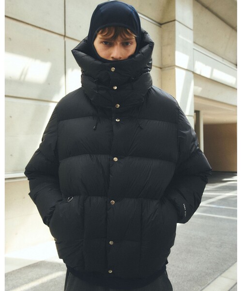 ワイドダット ダウンジャケット ブラック wjk（ダヴルジェイケイ）の「simple down jacket（ダウンジャケット