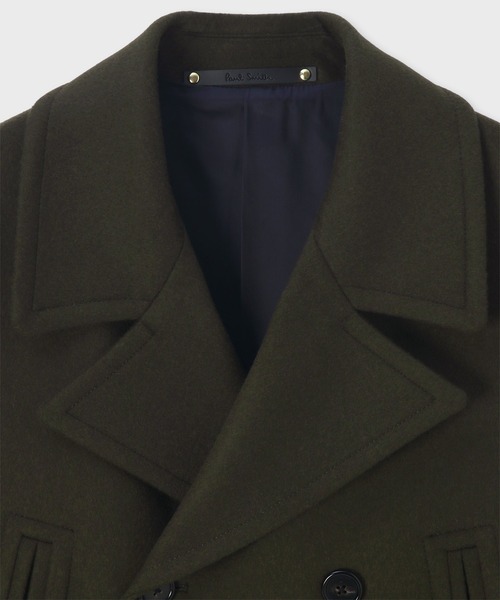 Paul Smith（ポールスミス）の「ソフトメルトン ピーコート / 253120 686Z（ピーコート・メンズ・ダークグリーン/ブラック・MEDIUM/LARGE/X-LARGE/L2/SMALL）」の3枚目の写真