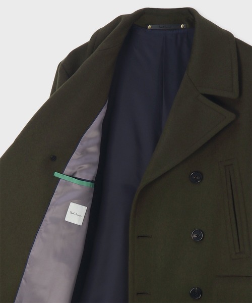 ☆未使用・タグ付☆ ポールスミス ウールメルトン チンストラップベルトピーコート ソフトメルトン ピーコート / 253120 686Z（ピーコート）｜Paul Smith