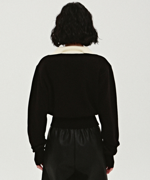 NICK&NICOLE（ニックアンドニコール）の「CLASSIC COLOR BLOCK COLLAR KNIT_BLACK（ニット/セーター・レディース・その他・FREE）」の3枚目の写真