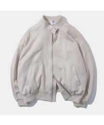 PLACE STUDIO（プレイススタジオ）の「ネックボタンスエードオーバーサイズシンプルツーウェイジップアップジャケット _ 3COLOR（MA-1）」