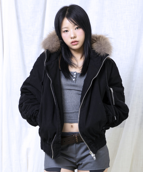 GLACK(グラック)の「GJ098 ラスティ N2B ショートパーカー (ブラック)(ブルゾン・レディース・その他・MEDIUM/LARGE)」の11枚目の写真