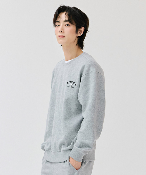 CHASECULT(チェイスカルト)の「共用エッセンシャルレタリングスウェットシャツ-DEZU5103B0B(スウェット・メンズ・ライトグレー・90/100/110/95/105)」の5枚目の写真