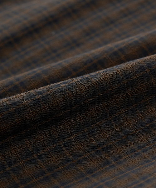 TOFFEE（トフィー）の「チェックボードハーフシャツ (ブラウン)（シャツ/ブラウス・メンズ・その他・MEDIUM/LARGE/X-LARGE）」の6枚目の写真