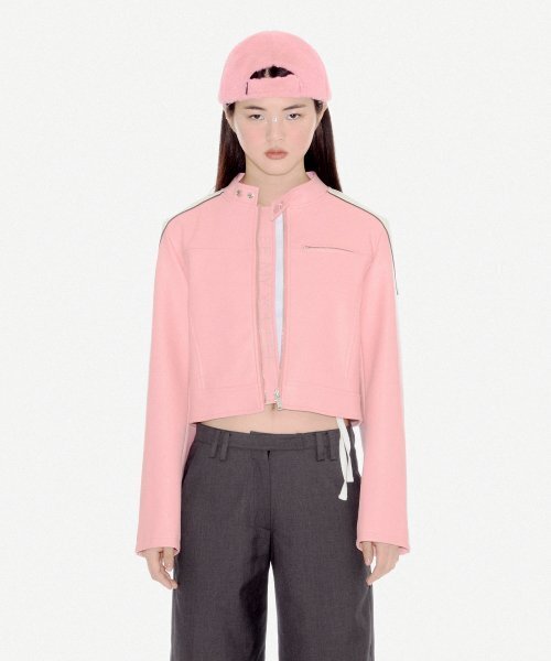 【値下げ】YOUHEE BEMYYOUHEE BIKER JACKET_PINK BE MY YOUHEE BIKER JACKET PINK