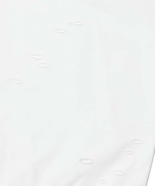 NOMANUAL(NOMANUAL)の「DAMAGED LONG SLEEVE TEE - WHITE(Tシャツ/カットソー・レディース・その他・SMALL/MEDIUM/LARGE)」の6枚目の写真