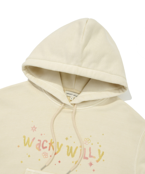 Wacky WiLLy(ワッキーウィリー)の「ウィメンズスノーウォッシンググラフィッククロップフードパーカー ベージュ(パーカー・レディース・その他・SMALL/MEDIUM/LARGE)」の4枚目の写真