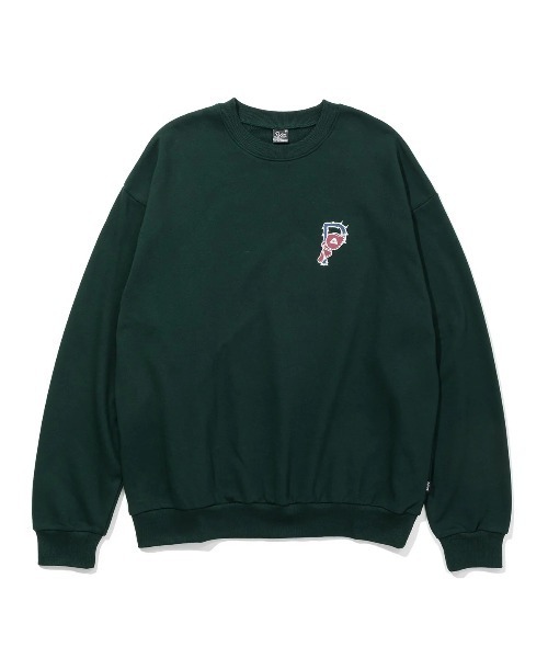 POLeR(ポーラー)の「POLER BIG LOGO CREW(ポーラー ビッグロゴ クルー)(スウェット・メンズ・ネイビー/グリーン・MEDIUM/LARGE/X-LARGE)」の2枚目の写真