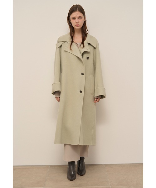 SNIDEL（スナイデル）の「【HIGH QUALITY】バルマカンリバーコート（チェスターコート・レディース・ブラウン/ミント/グレー・0/1）」の3枚目の写真