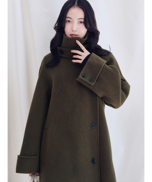 SNIDEL（スナイデル）の「【HIGH QUALITY】バルマカンリバーコート（チェスターコート・レディース・ブラウン/ミント/グレー・0/1）」の6枚目の写真