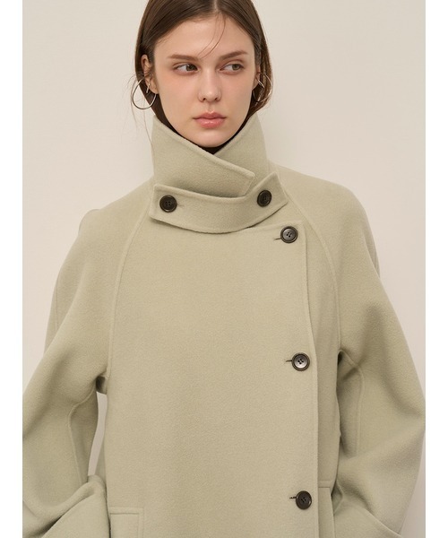 SNIDEL（スナイデル）の「【HIGH QUALITY】バルマカンリバーコート（チェスターコート・レディース・ブラウン/ミント/グレー・0/1）」の4枚目の写真