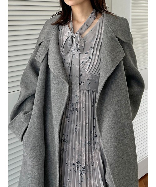 SNIDEL（スナイデル）の「【HIGH QUALITY】バルマカンリバーコート（チェスターコート・レディース・ブラウン/ミント/グレー・0/1）」の8枚目の写真