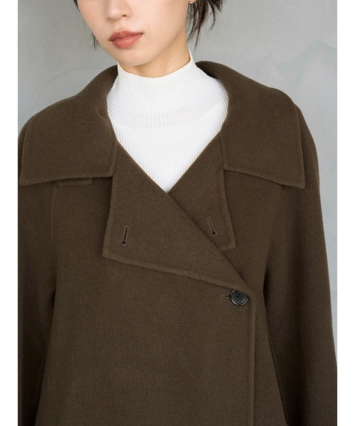 SNIDEL（スナイデル）の「【HIGH QUALITY】バルマカンリバーコート（チェスターコート・レディース・ブラウン/ミント/グレー・0/1）」の13枚目の写真