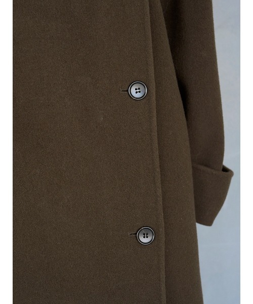 SNIDEL（スナイデル）の「【HIGH QUALITY】バルマカンリバーコート（チェスターコート・レディース・ブラウン/ミント/グレー・0/1）」の14枚目の写真