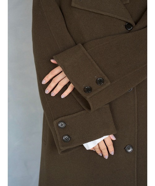 SNIDEL（スナイデル）の「【HIGH QUALITY】バルマカンリバーコート（チェスターコート・レディース・ブラウン/ミント/グレー・0/1）」の15枚目の写真