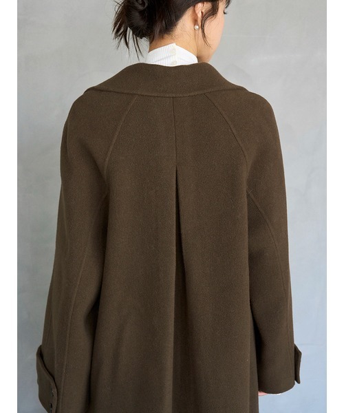 SNIDEL（スナイデル）の「【HIGH QUALITY】バルマカンリバーコート（チェスターコート・レディース・ブラウン/ミント/グレー・0/1）」の18枚目の写真