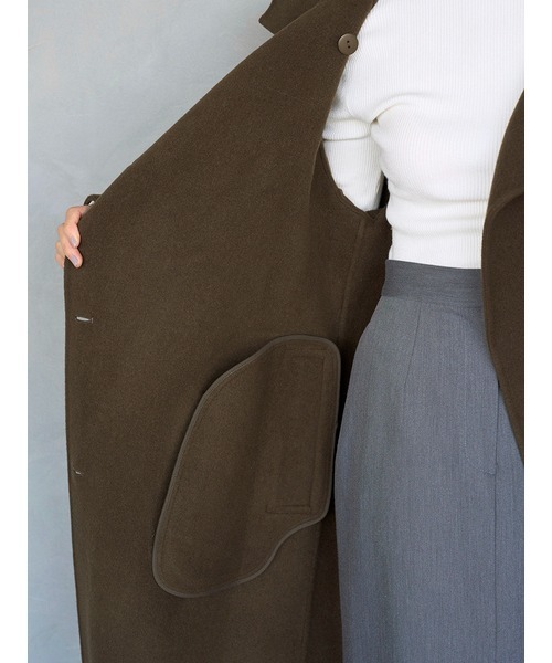 SNIDEL（スナイデル）の「【HIGH QUALITY】バルマカンリバーコート（チェスターコート・レディース・ブラウン/ミント/グレー・0/1）」の19枚目の写真