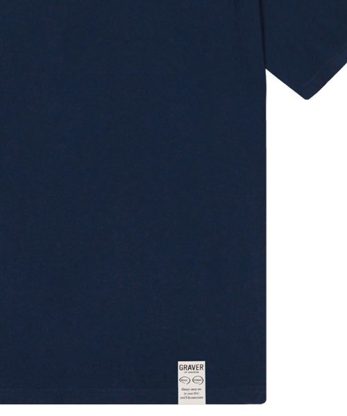 GRAVER（グレーバー）の「[ユニセックス]グリーンシーリングスモールドローイングスマイル半袖Tシャツ_ネイビー（Tシャツ/カットソー・レディース・ネイビー・SMALL/MEDIUM/LARGE）」の3枚目の写真
